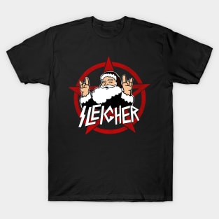 Santa goes Metal Santa Sleigher Funny Christmas for Metalheads T-Shirt